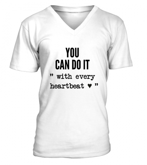 Weißes you can do it Shirt 