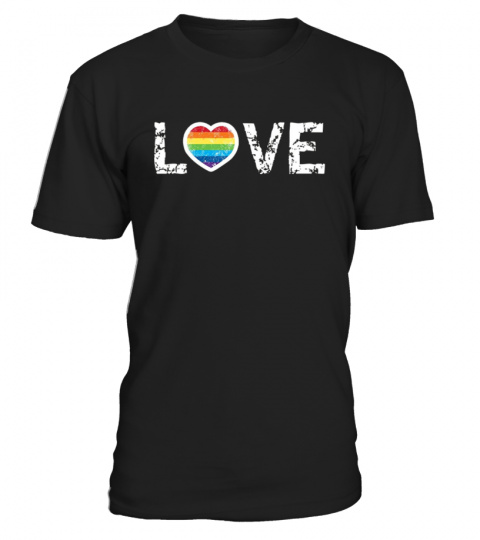 Love Rainbow Heart Flag - LGBT T-Shirt