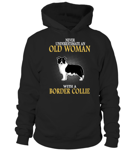 Old woman border collie