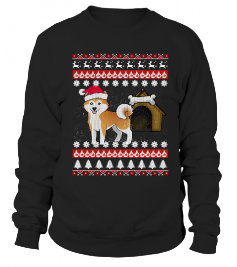 Akita ugly christmas sweaters