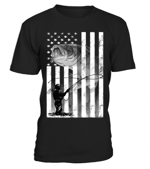 Awesome Flag T-Shirt For Fishing Lover