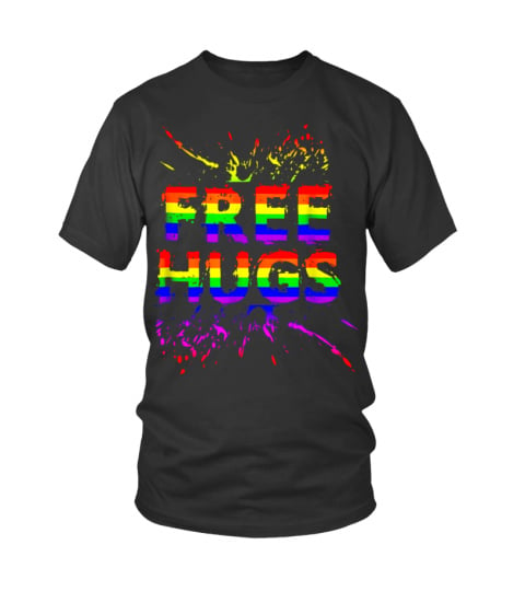 Funny Free Hugs Gay Pride Rainbow Flag Lgbt Shirt