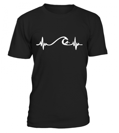 Surfing Heart beat and waves - T-shirt