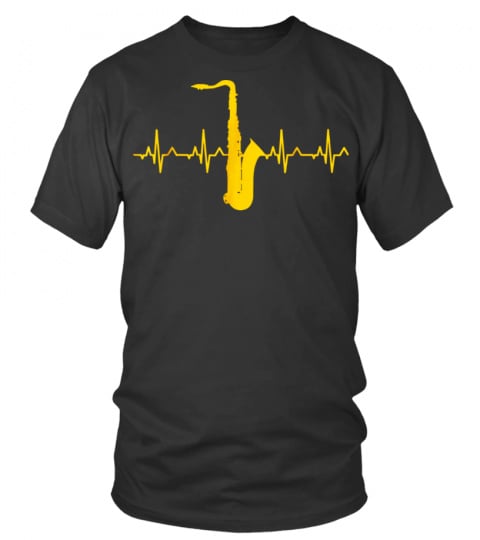 Saxophone Heartbeat T Shirt Saxophone Player Shirts