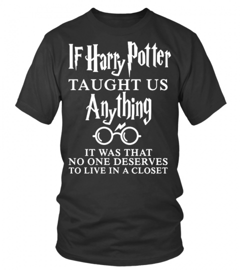 If Harry Potter Taught Us Anything It Was That No One Deserves To Live In A Closet T Shirt