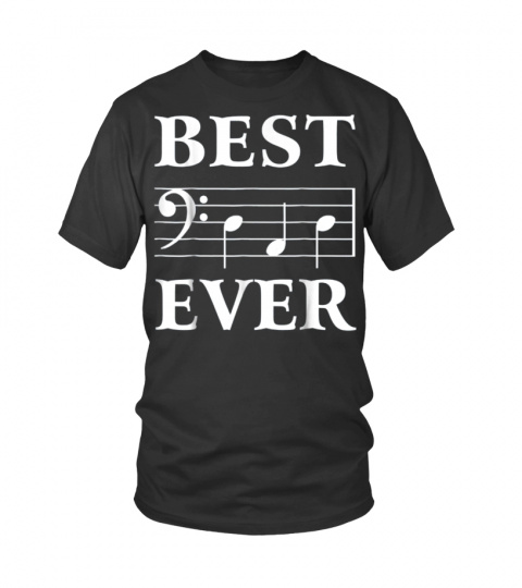 Best Dad Ever Bass Clef Musician Father