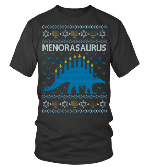 Ugly Hanukkah Sweater Shirt Dinosaur Men