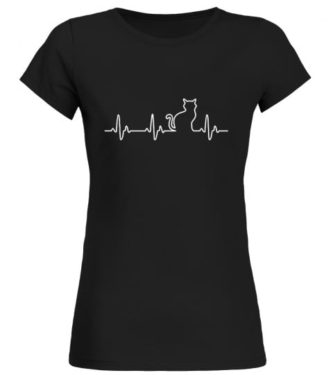 Cat Heartbeat Shirt - Funny Cat T-Shirt