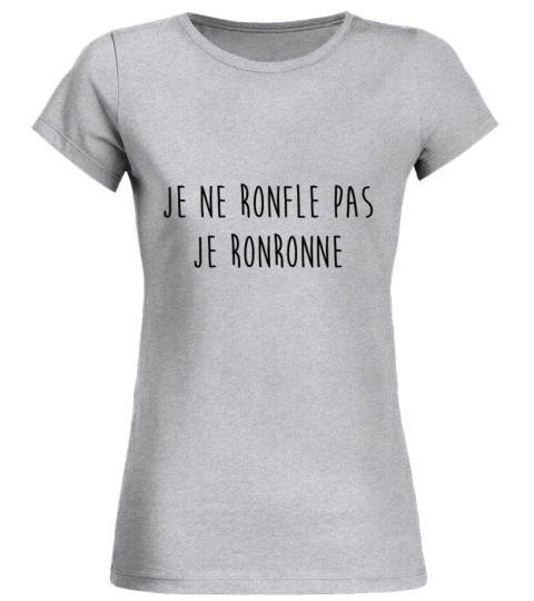 Tee Shirt Original Blanc pour homme Je ne ronfle pas, je Ronronne