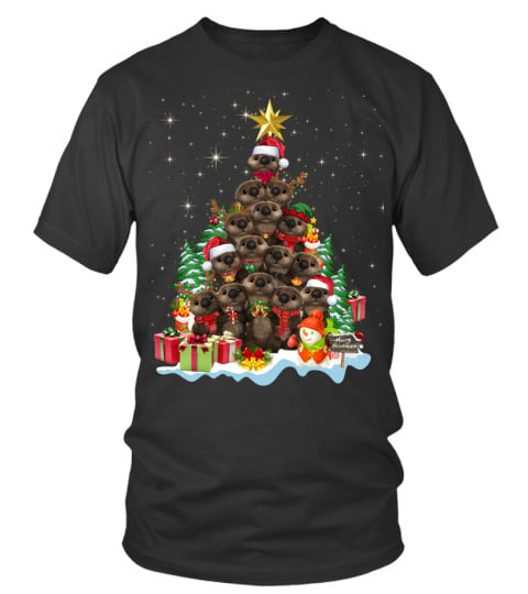 Otter Christmas T Shirt