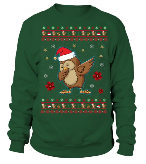 Funny Dabbing Owl Sweatshirt-Ugly Christmas sweater