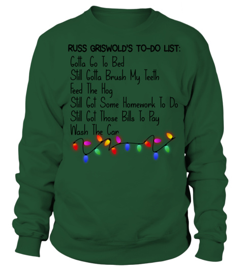 Russ Griswolds To Do List Christmas Shirt