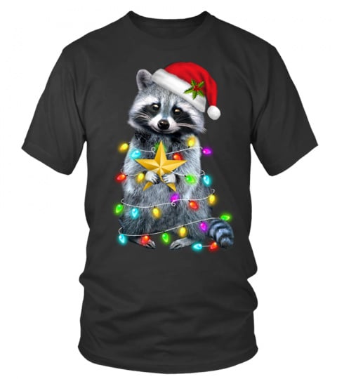 Raccoon Christmas T Shirt