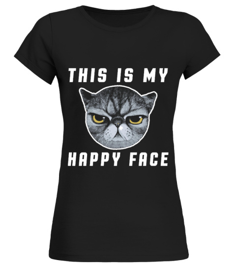 This is my happy face funny cat shirts