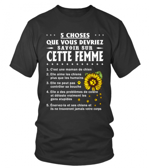 5 CHOSES CETTE FEMME MAMAN DE CHIEN