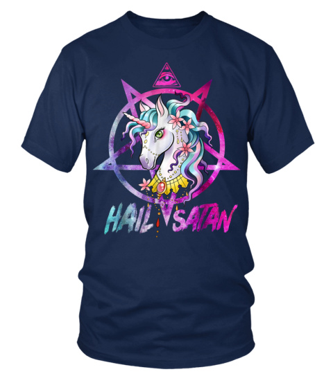 Hail satan unicorn hoodie top