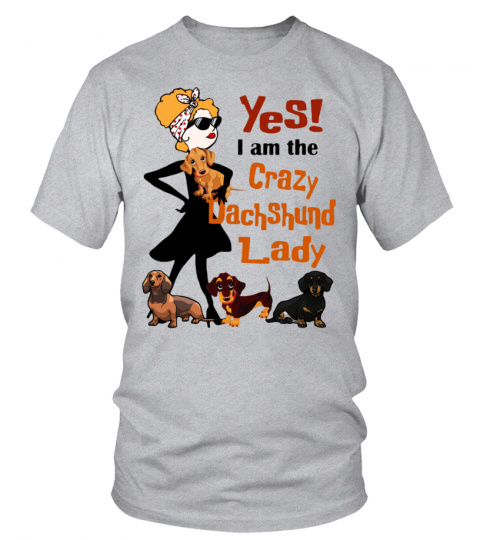 crazy lady dachshund