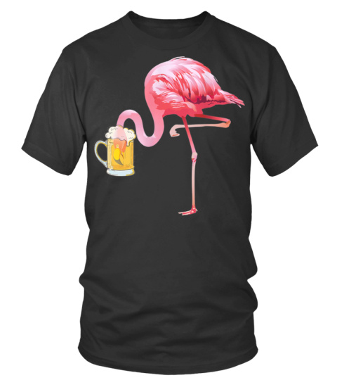 Flamingo Trinkt Bier Saufshirt Polter Ge