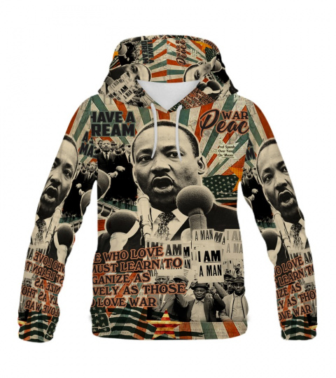 MARTIN LUTHER KING - I Am A Man All-over Hoodie