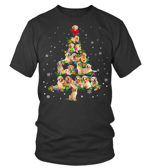 Golden Retriever-Christmas Tree