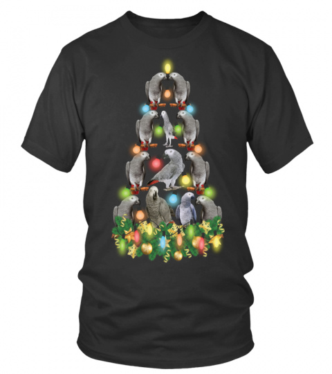 CHRISTMAS TEES FOR GREY PARROT LOVER