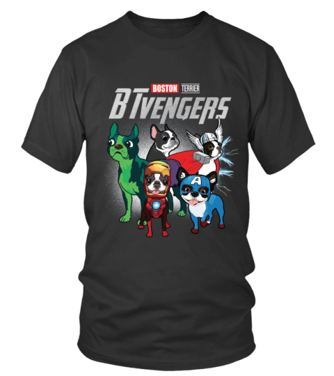 Marvel Avengers - Boston Terrier Funny Superhero  BTvengers  T-shirt