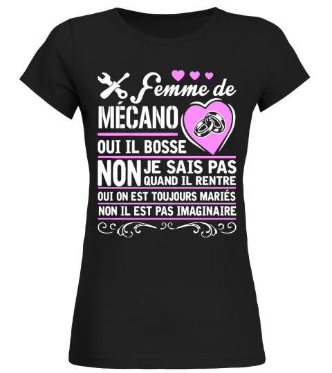 T-shirt femme mécanicien