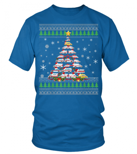 Christmas Tree Ambulance Ugly Xmas Sweater Funny Gift T-Shirt