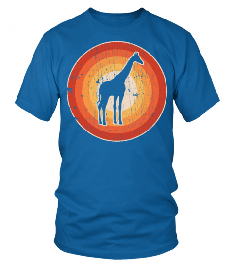 Giraffe Retro Vintage Style 60S 70S Men Women Gifts Animal Long Sleeve T-Shirt