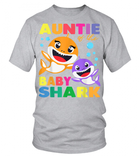 Aunt Of The Baby Shark Birthday Aunt Shark Shirt T-Shirt