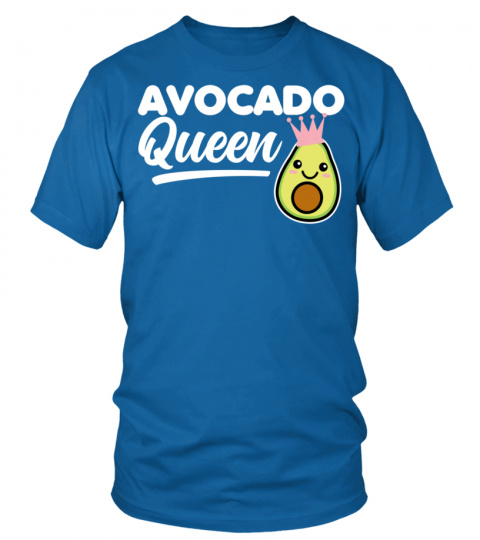 Avocado Queen Cute Kawaii Funny Vegan Guacamole White Text Sweatshirt