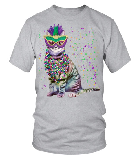 mardi gras cat shirt