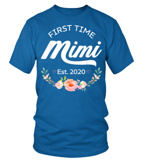 Promoted To Mimi Est 2020 - First Time Grandma Floral T-Shirt
