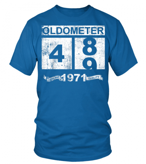 Oldometer 48 49 Born In 1971 Funny Birthday Dad Mom Gift T-Shirt
