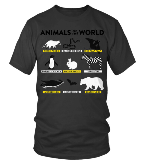 Animals Of The World Trash Panda Danger Noodle Sea Flap Flap T-Shirt