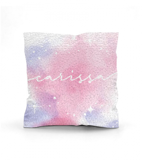 Carissa Personalized Name Pink Watercolor Galaxy