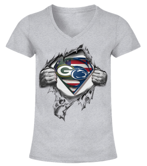 Green Bay Packers And Penn State Nittany Lions Superman Tshirt - T-Shirt