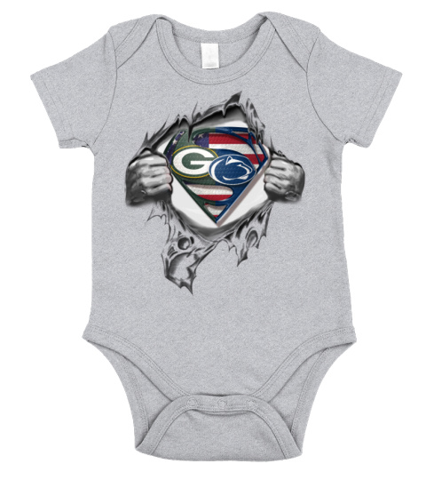 Green Bay Packers And Penn State Nittany Lions Superman Tshirt - Baby  Onesies