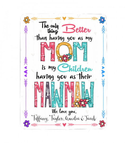 Mom & Mawmaw - We Love You - Sherpa Fleece Blanket 60x80