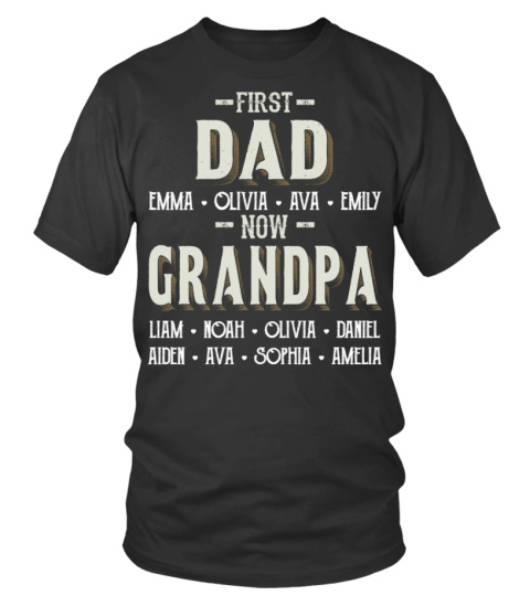 First dad now grandpa personalized names