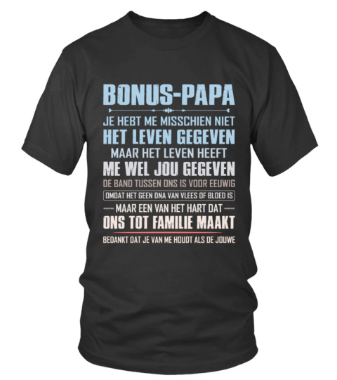 BONUS-PAPA JE HEBT ME MISSCHIEN NIET