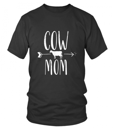 Cow Mom Funny Farmer Gift T-Shirt - White