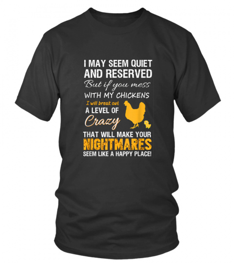 Crazy Funny Chicken Farmers T-shirt