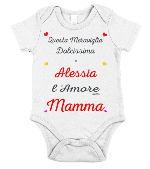 Body corredino nome Alessia divertente di Mamma