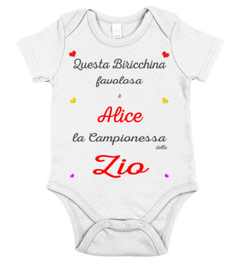 Body corredino nome Alice dolcezza di Zio
