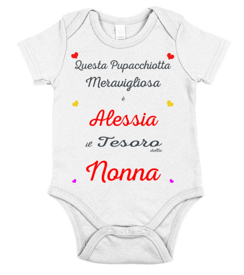 Body corredino nome AlessiaBaci di Nonna
