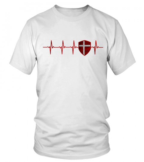 Hjerteslag og dannebrog t-shirt -Begrænset særudgave