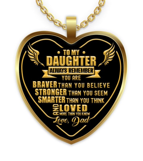 US - TO MY DAUGHTER-DAD HEART NECKLACE