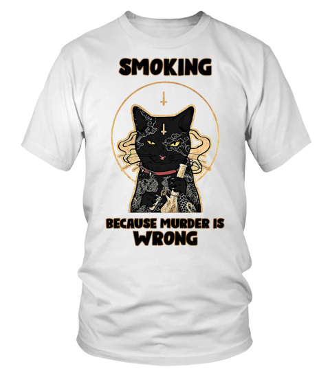 weed cat smoking because murder is wrong