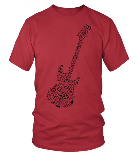 Limited Edition BLACK GUITAR MUSICAL NOTES DESIGN